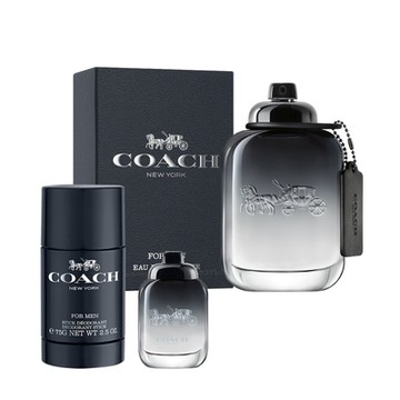 COACH時尚經典男性淡香水100ml(贈隨機體香膏75g+小香*1)