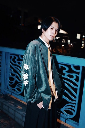 秋冬 百合花刺繡天鵝絨外套 墨綠色
