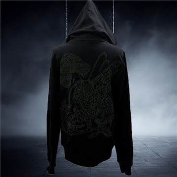 原的北歐維京圖騰古日耳曼森林系搖滾重金屬民謠中性刺繡連帽衛衣