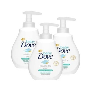 Dove嬰兒洗髮沐浴乳--低敏無香料(400ml)*3