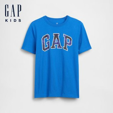 【GAP】兒童 Gap LOGO T恤-棕櫚藍(906241)
