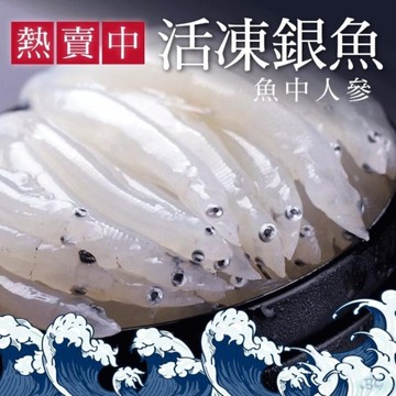 活凍銀魚 水晶魚 銀魚 銀白魚 銀白吻魚 (300g/包)