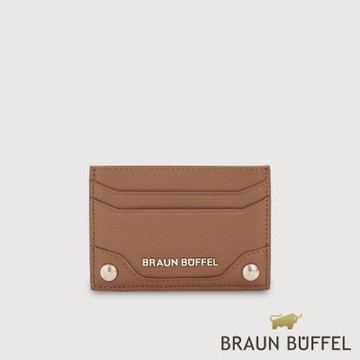 【BRAUN BUFFEL 德國小金牛】台灣總代理 絲妲莎-S 4卡卡夾-麥色/BF875-151-BRA