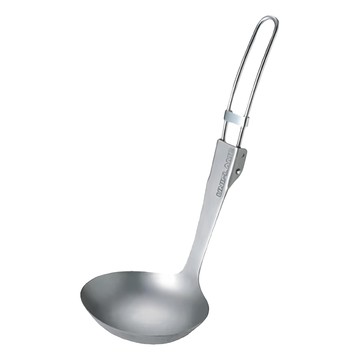 UNIFLAME 折疊鈦湯杓 展開約 70x60x160mm 收納約 70x60x90mm 重量約35g  銀色  1支