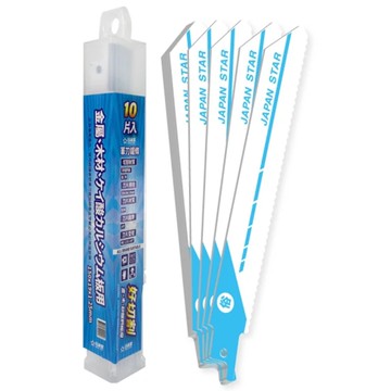 JAPAN STAR 日本星 普通型通用軍刀鋸條 150x19x1.25mm M2-152-14T 10片入  本品(無追加電池)  1盒