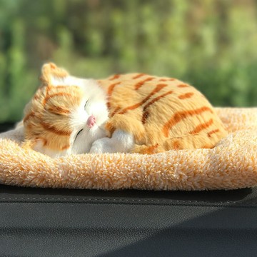 🔶臺灣發貨🔶 汽車車載內飾猫擺件車內竹炭包類比狗裝飾用品手工創意新車除甲醛