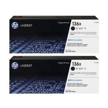 HP W1360X(136X) 黑色2入 高容量 原廠碳粉匣 適用LaserJet M236sdw