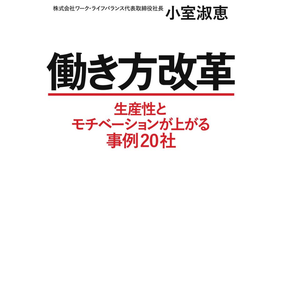 働き方改革 生産性とモチベーションが上がる事例20社