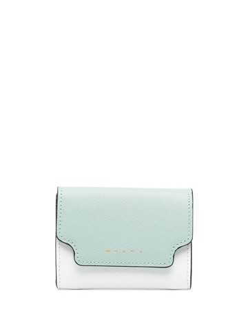 Marni - two-tone leather wallet - women - Calf Leather/Calf Leather/Brass/Cotton/Viscose - One Size - White