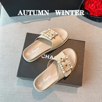 法式厚底拖鞋女夏外穿時尚2025新款配裙子高級感晚風女士外出涼拖