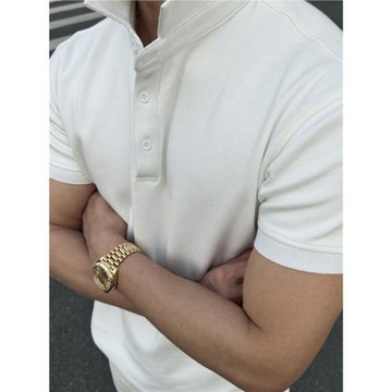 GTAL美式液態珠地棉POLO衫重磅T恤簡約純色男士商務通勤翻領短袖