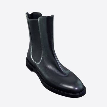 切爾西真皮拉鏈靴 | 黑色棕色反皮 | 秋冬中筒騎士靴