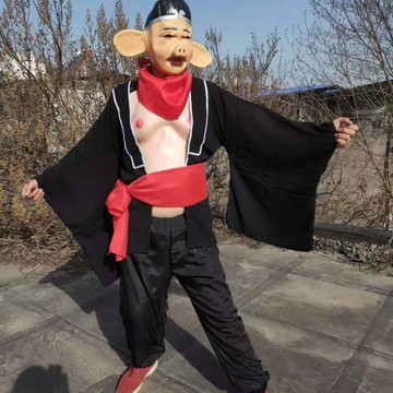 【台灣發貨 特價處理】豬八戒演出服裝道具全套成人豬八戒面具衣服西遊記萬聖節惡棍搞笑