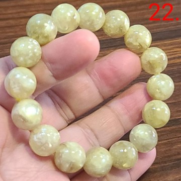 鋰雲母 黃金雲母 手鍊 手環 手珠 黃金鋰雲母 黃金祖母晶 13mm 天然❤水晶玉石特賣#R081-8