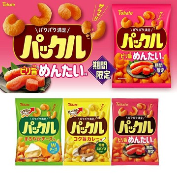 (部分短效特價)【江戶物語】Tohato 東鳩 Packle 玉米脆餅 香醇起司/濃郁咖哩/明太子風味 月亮脆果 乖乖