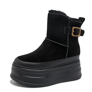 JP Queen New York 小隻女孩厚底增高內裡加絨保暖短靴(3色可選)