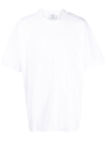 VETEMENTS - logo-embroidered cotton T-shirt - men - Cotton - S - White