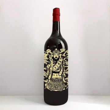 【訂製】雕刻開業財神3L紅酒 退休 升職 開業禮物 送老闆禮物