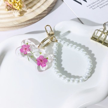 春日系列 粉色押花鑰匙扣 把春天和愛意隨身攜帶多種形狀可選