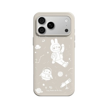 iPhone 18 Pro Max SolidX 貝殼灰 - 懶散兔與啾先生 Lazy Rabbit and Mr.Chu - outerspace