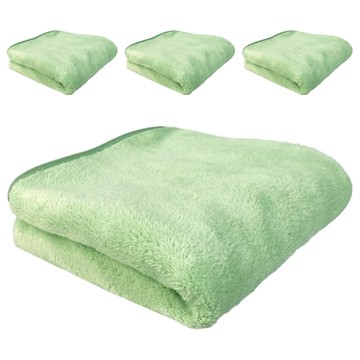 Gemini 双星毛巾 珊瑚絨素色方巾  綠色  4條