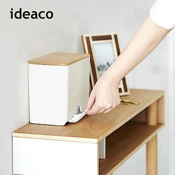 日本ideaco 原木蓋口罩收納抽取盒