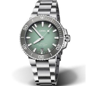Oris 豪利時 Aquis 時間之海 潛水300米日期機械錶 新年開運 送禮推薦-39.5mm 0173377324137-0782105PEB