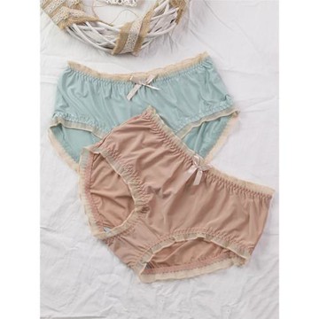 內褲女大碼胖mm200斤薄款日系少女生中腰冰絲透氣舒適無痕三角褲