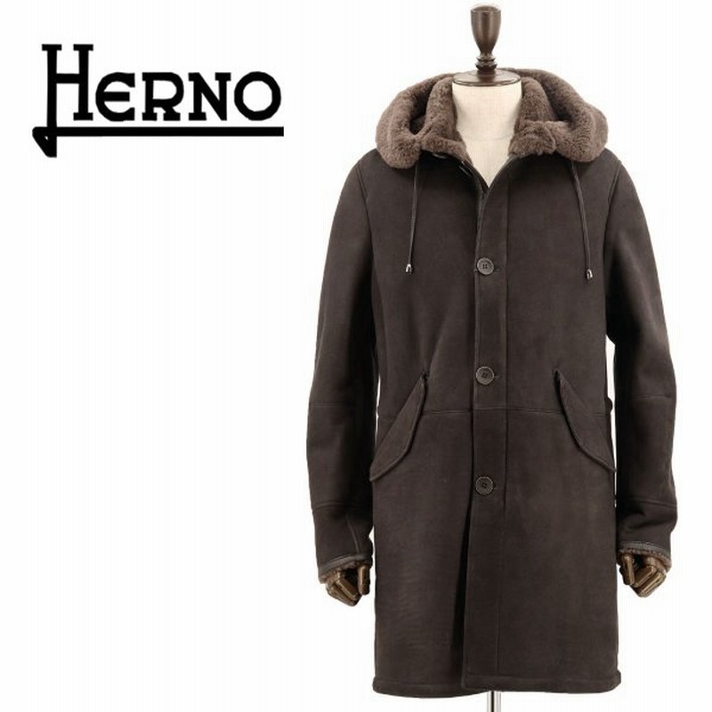 ヘルノ コート メンズ M 51 ムートン モッズコート Herno Pl0092u 90 ブラウン 返品交換不可 通販 Lineポイント最大0 5 Get Lineショッピング