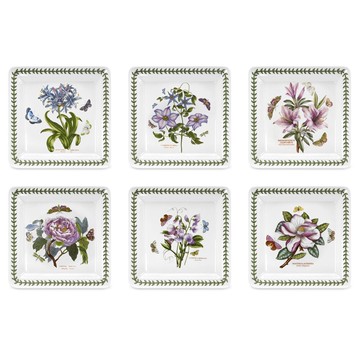 英國 Portmeirion-Botanic Garden 經典植物園系列 27CM(10.5吋)方盤6入組