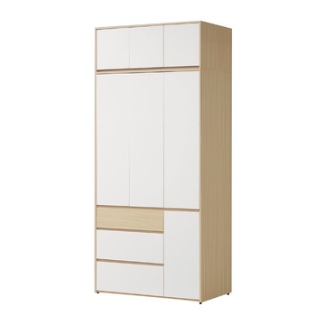 ASSARI-卡蘿經典4尺加高雙吊衣櫃(寬120x深60x高240cm)