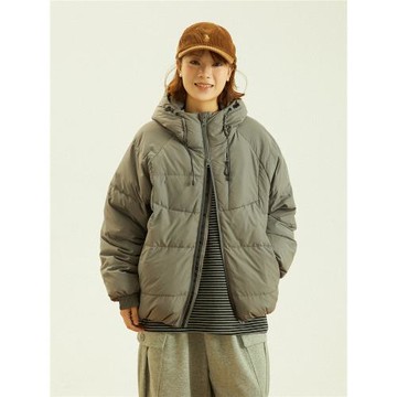 GoodNorth中性風連帽保暖羽絨服男女款冬季加厚寬松90白鴨絨外套