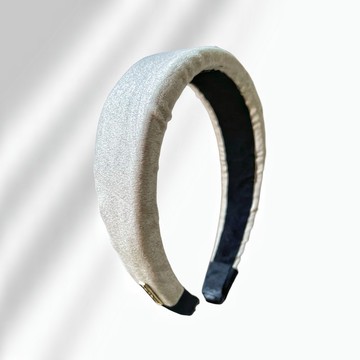 立體髮箍 雲羽麂紋 圖紋麂皮 台灣手作 溫柔氣質不卡頭