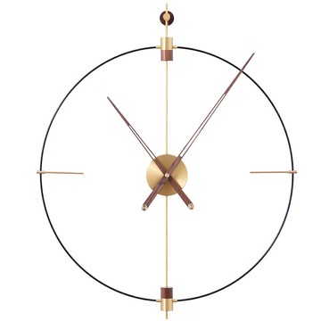 西班牙純銅現代輕奢極簡掛鐘時鐘客廳餐廳裝飾創意靜音藝術大指針