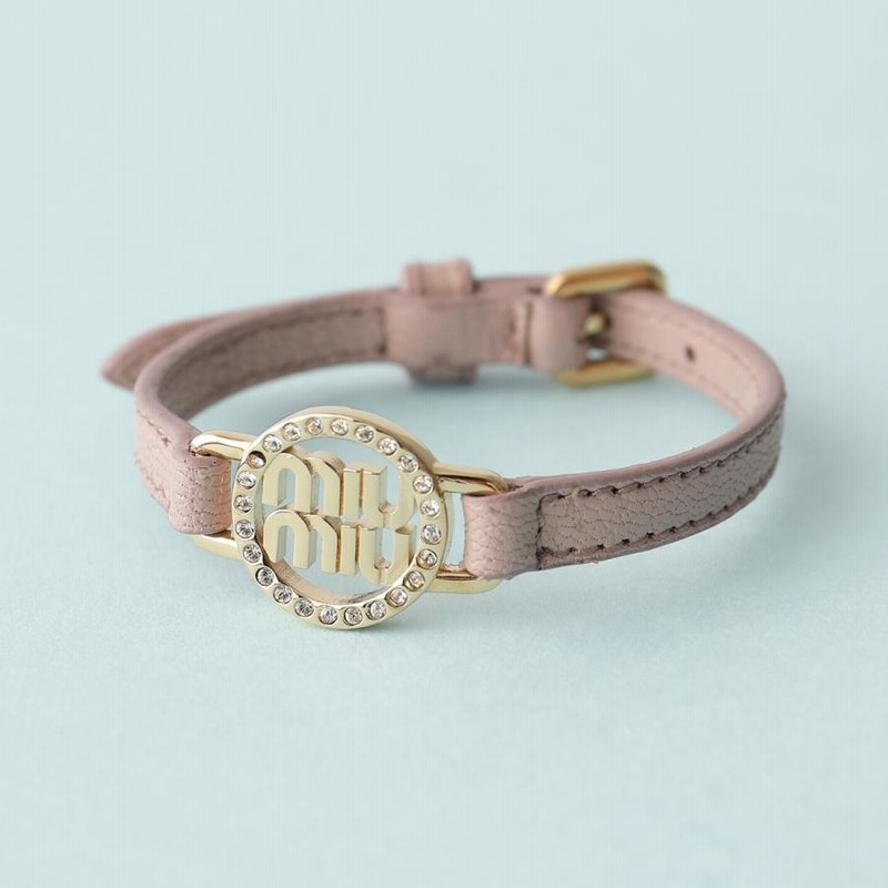 MiuMiu ロゴクリスタル装飾ブレスレット ミュウミュウ Miu Miu MIUMIU ブレスレット 5IB454 2DNC ロゴ