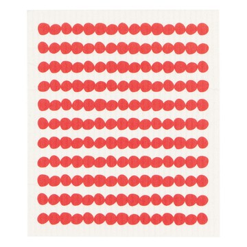 NOW 瑞典環保抹布 紅點  20 x 17 x 0.1cm  1個