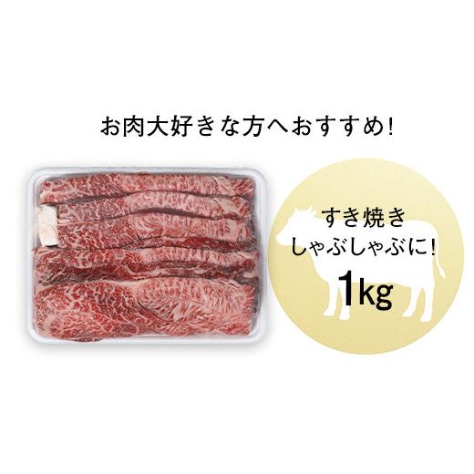 ふるさと納税 高知県 高知市 高知産和牛　すき焼き・しゃぶしゃぶ用スライス肉　約1000g