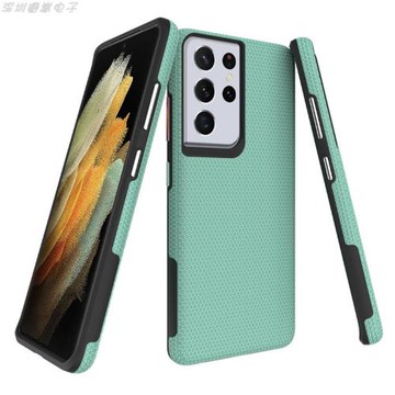 適用三星s21Plus純色網盾手機殼s21Ultra硅膠四角全包防摔保護套