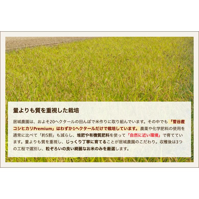 特別栽培米（減農薬・減化学肥料）新潟県産コシヒカリ「菅谷米Premium」精米5kg 居城農園 送料無料