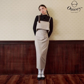 OUWEY歐薇 時尚綁帶造型洋裝(灰；S-L)