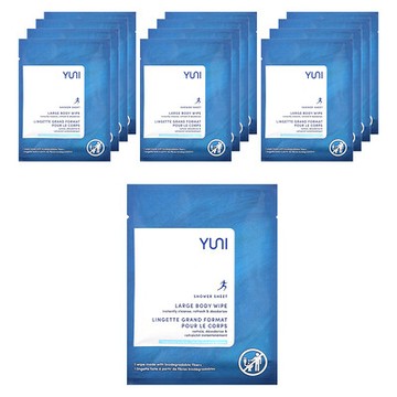 Yuni Beauty, 浴巾，薄荷和柑橘，12 片濕巾