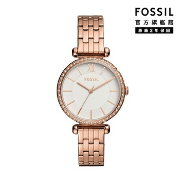 【FOSSIL 官方旗艦館】Tillie 鑲鑽細緻女錶 玫瑰金不鏽鋼鍊帶 36mm BQ3497