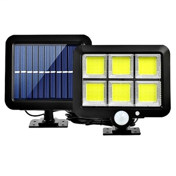 【媽媽咪呀】LED智能光控太陽能感應燈 分體式壁燈 可遙控(戶外燈 路燈 防盜燈)分體式感應燈(附遙控器)1入