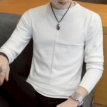 秋裝毛衣男士冬季新款圓領針織衫薄款韓版潮流寬松冬裝內搭線衣服
