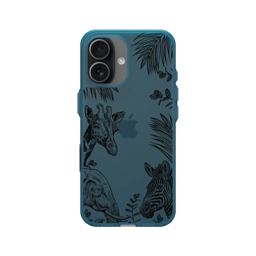 iPhone 17 Clear (相機按鈕) 夜幕藍 - MYMY REVERZ TATTOO - 叢林