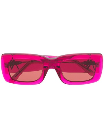 Linda Farrow - transparent-frame sunglasses - women - Acetate - 52 - Pink