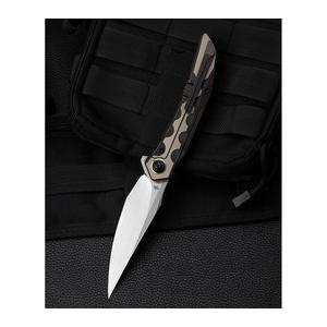 BESTECH KNIVES 折りたたみナイフ SAMARI フレームロック式 ブロンズカラー 収納ポーチ付き BT2009D