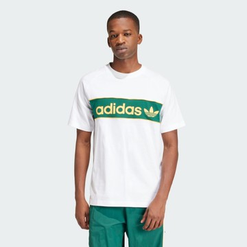 adidas 愛迪達 ARCHIVE 短袖 上衣 男 三葉草 短T 休閒 IU0198 白綠色