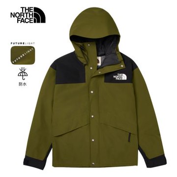 【The North Face 官方旗艦】北面經典1986男款綠色FUTURELIGHT防水納米殼衝鋒衣｜5J5NPIB 外套