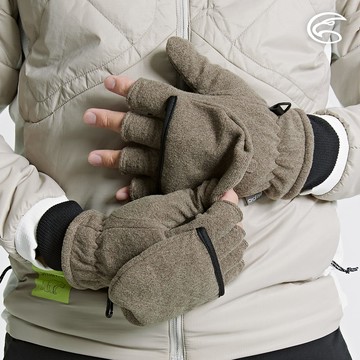 ADISI 防風保暖翻指手套AS24103 栗子色 (S-M)